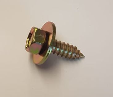 Blechschrauben mit Sechskant und Scheibe, DIN 6901, Gelb verzinkt