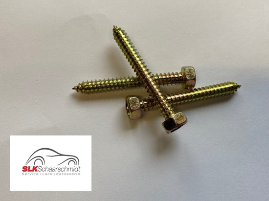 Sechskantblechschraube mit Spitze, DIN 7976 Form C, Gelb verzinkt