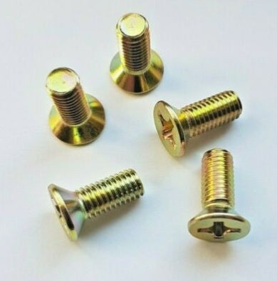 Senkkopfschrauben mit Kreuzschlitz, DIN 965, Gelb verzinkt, M5 - M8, Güte 4.8