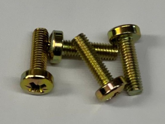 Linsenschrauben mit Kreuzschlitz DIN 7985, 4,8, Gelb verzinkt POZIDRIV