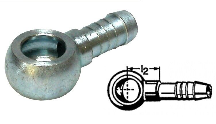 Ringnippel Pressnippel für metrische Hohlschrauben Stahl verzinkt DIN 7642