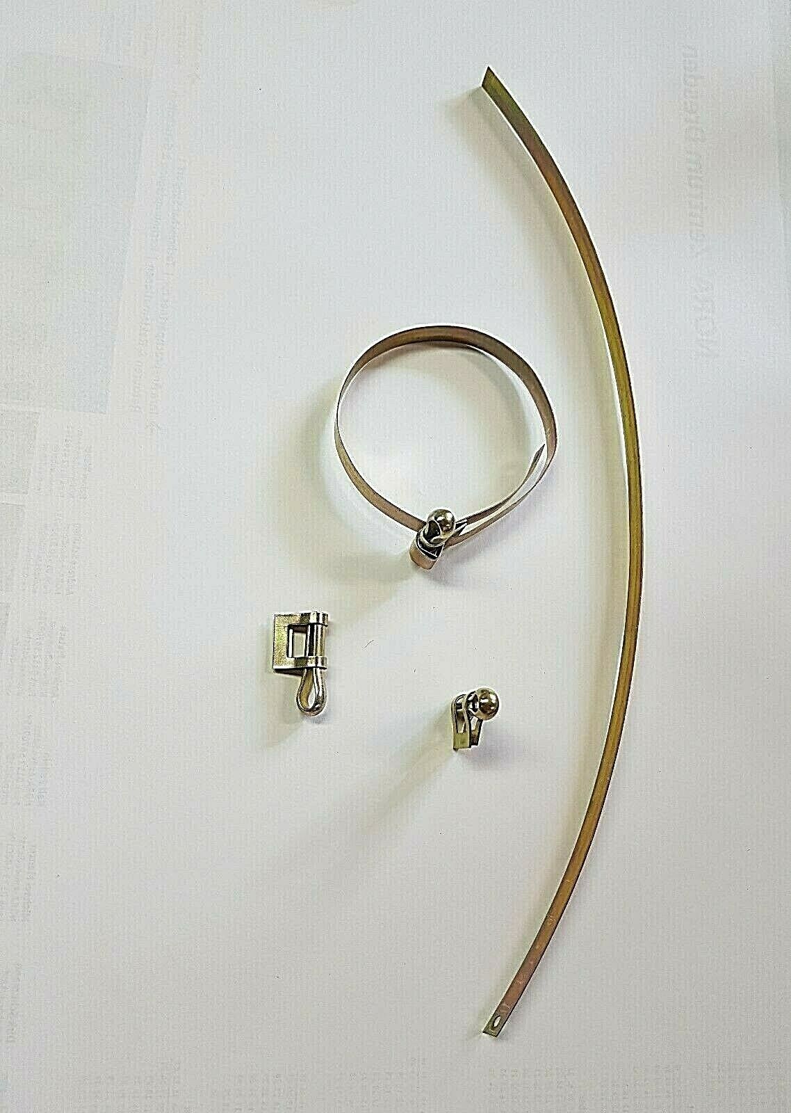 Schlauchschellenband mit Spannschloss, Gelb verzinkt, ähnlich DIN 3017