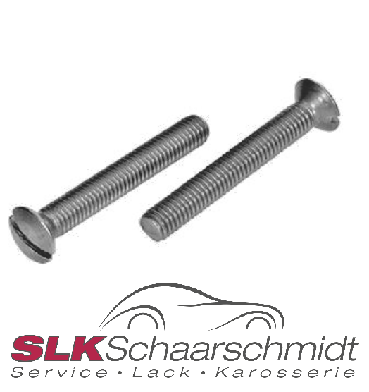 Linsensenkkopfschrauben mit Schlitz / DIN 964 / Stahl weiß verzinkt / Güte 4.8