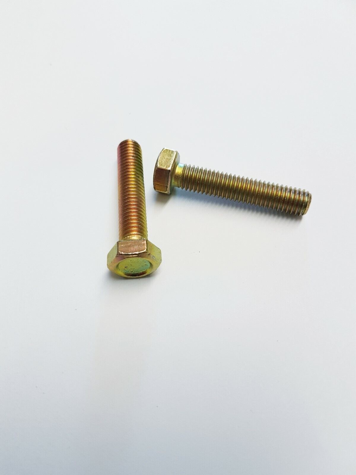 20 Stück ESKA Sechskantschrauben DIN 933 ,Stahl 8.8, mit Napf, gelb verzinkt