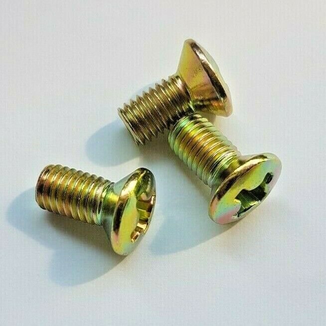 Linsensenkkopfschrauben mit Kreuzschlitz DIN 966 Stahl, Gelb verzinkt, Güte 4.8