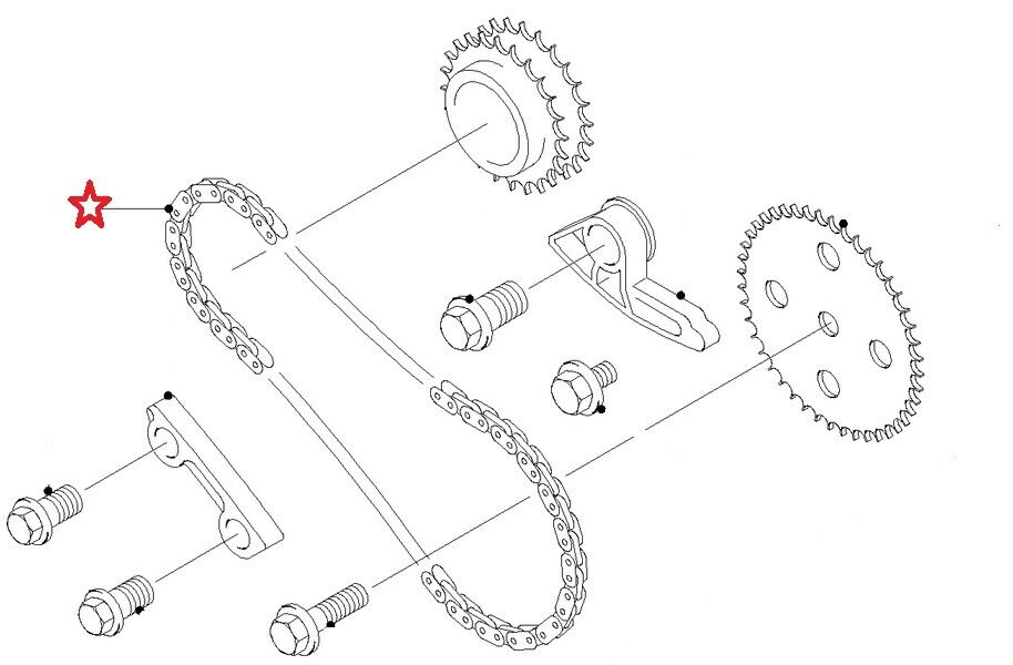 Original Ford Kette für Ölpumpe 1423986 FORD Mondeo 2000-2007 (GE)