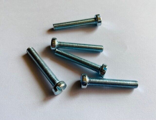 Zylinderschrauben mit Schlitz DIN 84 weiß verzinkt SIMSON Moped M5 x 30 M6 x 35