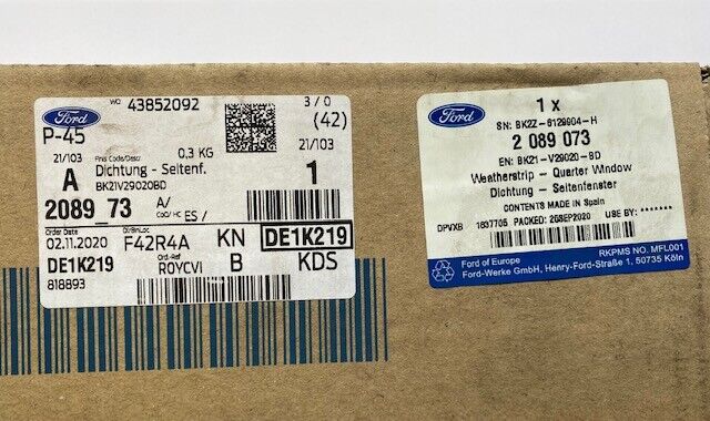 Original Ford Dichtung Seitenfenster 2089073 für Ford Transit